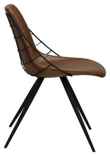 Sway Spisebordsstol, Vintage Lysebrunt PU - Unoliving.com