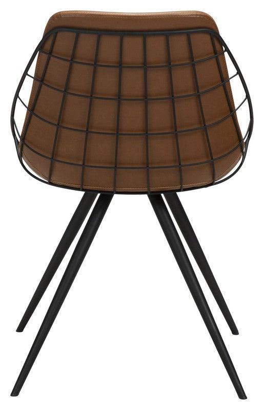 Sway Spisebordsstol, Vintage Lysebrunt PU - Unoliving.com