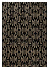 Swinging Lines Tæppe - Sort, 200X300