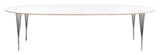 Symphony Spisebord 76 Hvidlamineret/Krom, 180x105 - Unoliving.com