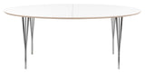 Symphony Spisebord 76 Hvidlamineret/Krom, 180x105 - Unoliving.com