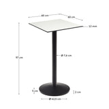 Esilda Bord 60X60X97 Cm, Hvid