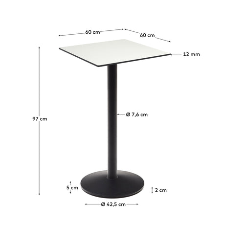 Esilda Bord 60X60X97 Cm, Hvid
