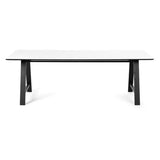 T1 Spisebord m. udtræk i sort lakeret eg- 220cm