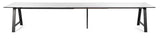 T1 Spisebord m. udtræk i sort lakeret eg- 220cm