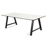T1 Spisebord m. udtræk i sort lakeret eg- 220cm