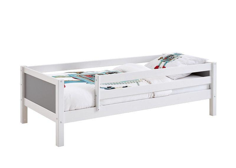 THUKA Nordic Color Børneseng med sengehest 90x200, Hvid/Grå - Unoliving.com