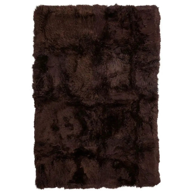 Tæppe af Premium NZ langhåret lammeskind, 200x300, Chocolate