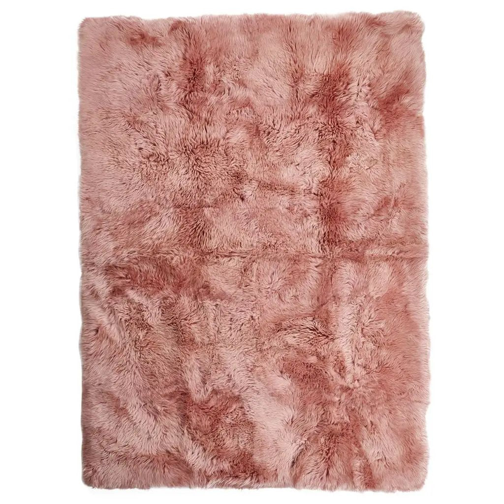 Tæppe af Premium NZ langhåret lammeskind, 200x300, Rosa