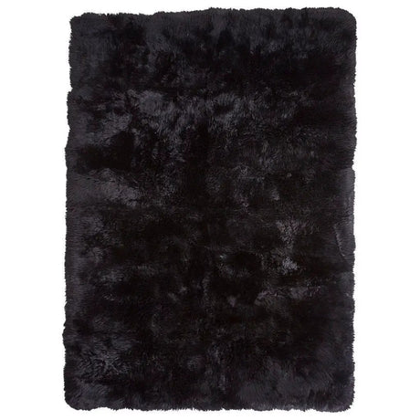 Tæppe af Premium NZ langhåret lammeskind, 200x300, Sort