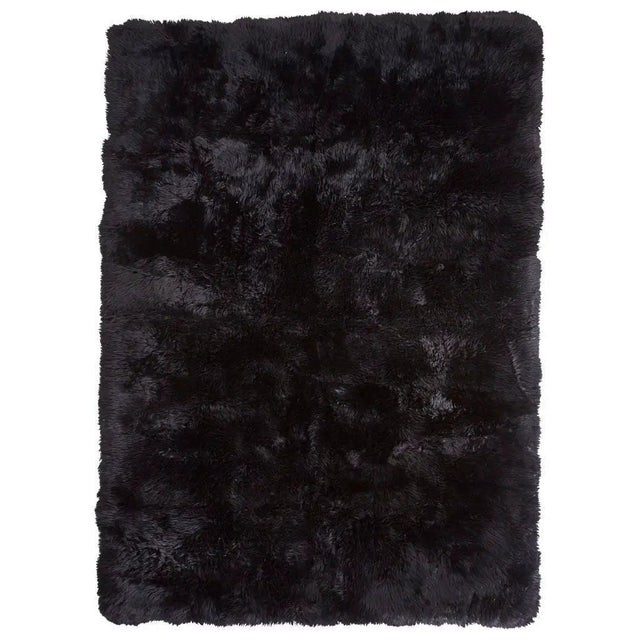 Tæppe af Premium NZ langhåret lammeskind, 200x300, Sort