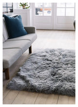 Tæppe af Premium langhåret NZ lammeskind, 120x180 - Light Grey