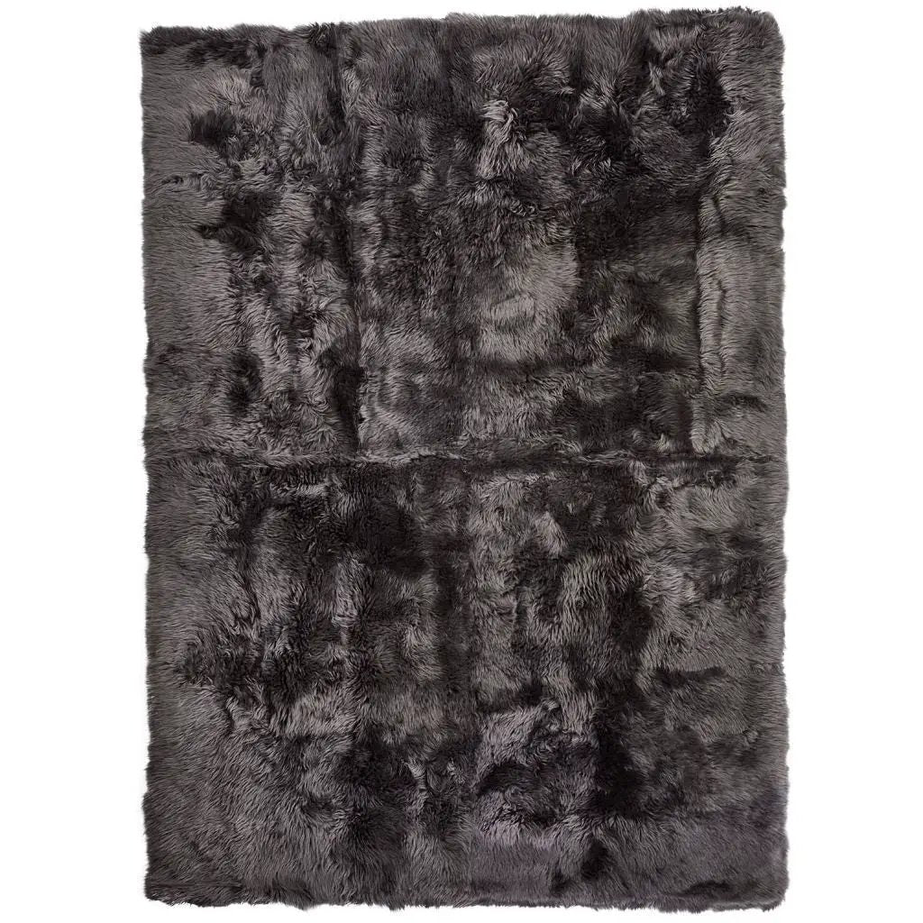 Tæppe af Premium langhåret NZ lammeskind, 120x180 - Steel