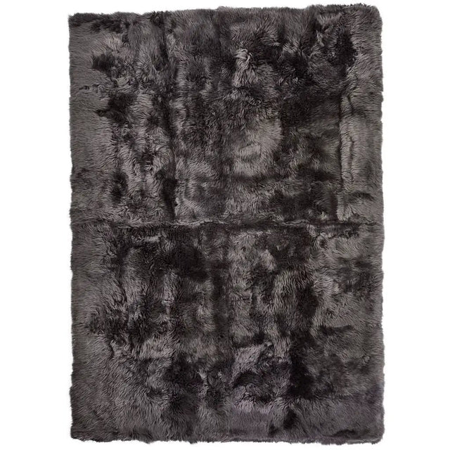 Tæppe af Premium langhåret NZ lammeskind, 120x180 - Steel
