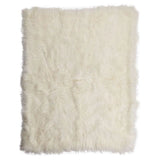 Tæppe af tibetansk lammeskind, 140x180 , Ivory