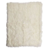 Tæppe af tibetansk lammeskind, 140x180 , Ivory