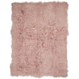 Tæppe af tibetansk lammeskind, 140x180 , Rosa