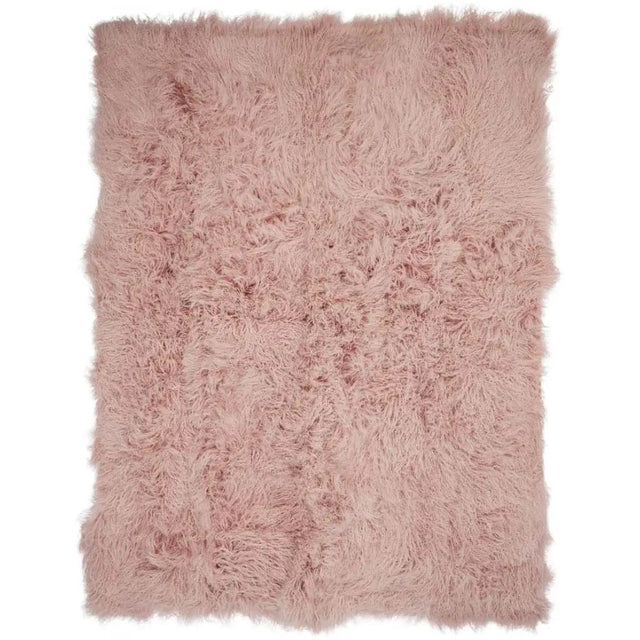 Tæppe af tibetansk lammeskind, 140x180 , Rosa