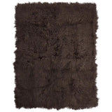Tæppe af tibetansk lammeskind, 140x180 , Taupe