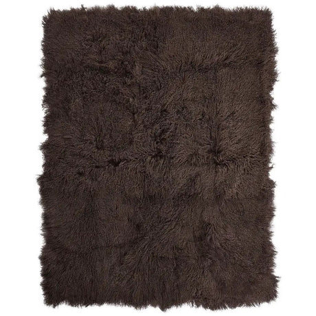 Tæppe af tibetansk lammeskind, 140x180 , Taupe