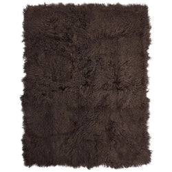 Tæppe af tibetansk lammeskind, 140x180 , Taupe