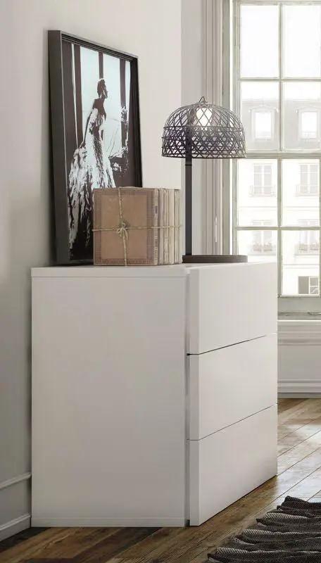 Temahome Aurora Kommode - Hvid m/3 skuffer