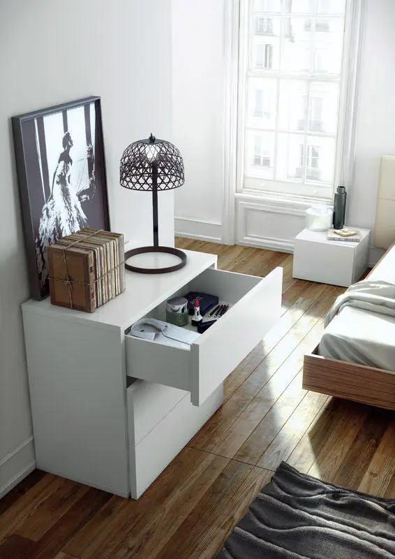 Temahome Aurora Kommode - Hvid m/3 skuffer