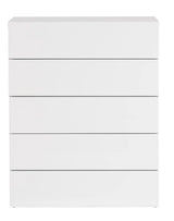 Temahome Aurora Kommode - Hvid m/5 skuffer