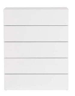 Temahome Aurora Kommode - Hvid m/5 skuffer