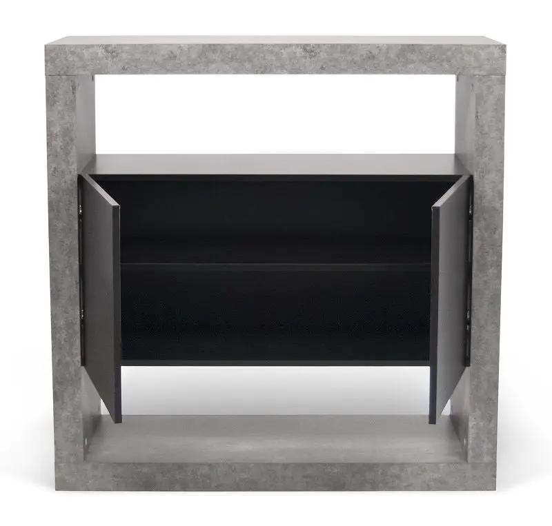 Temahome Detroit Højskænk - Grå beton-look B109