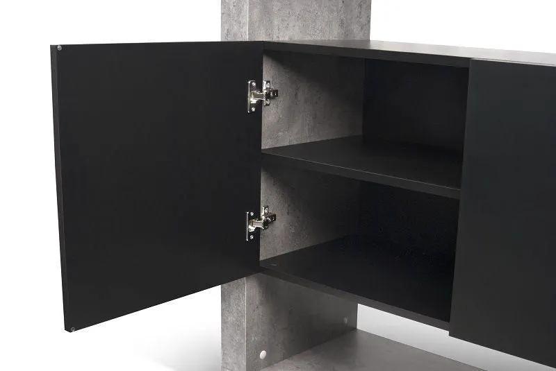 Temahome Detroit Højskænk - Grå beton-look B109