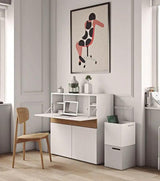 Temahome Focus Workstation - Hvid/Egefinér