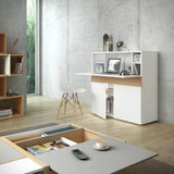 Temahome Focus Workstation - Hvid/Egefinér