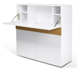 Temahome Focus Workstation - Hvid/Egefinér