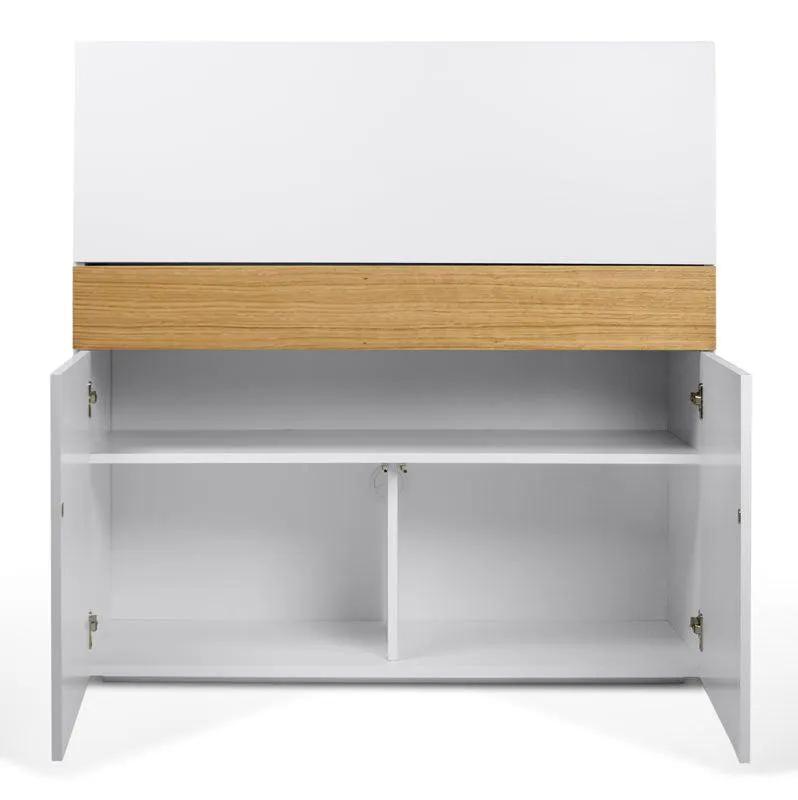 Temahome Focus Workstation - Hvid/Egefinér