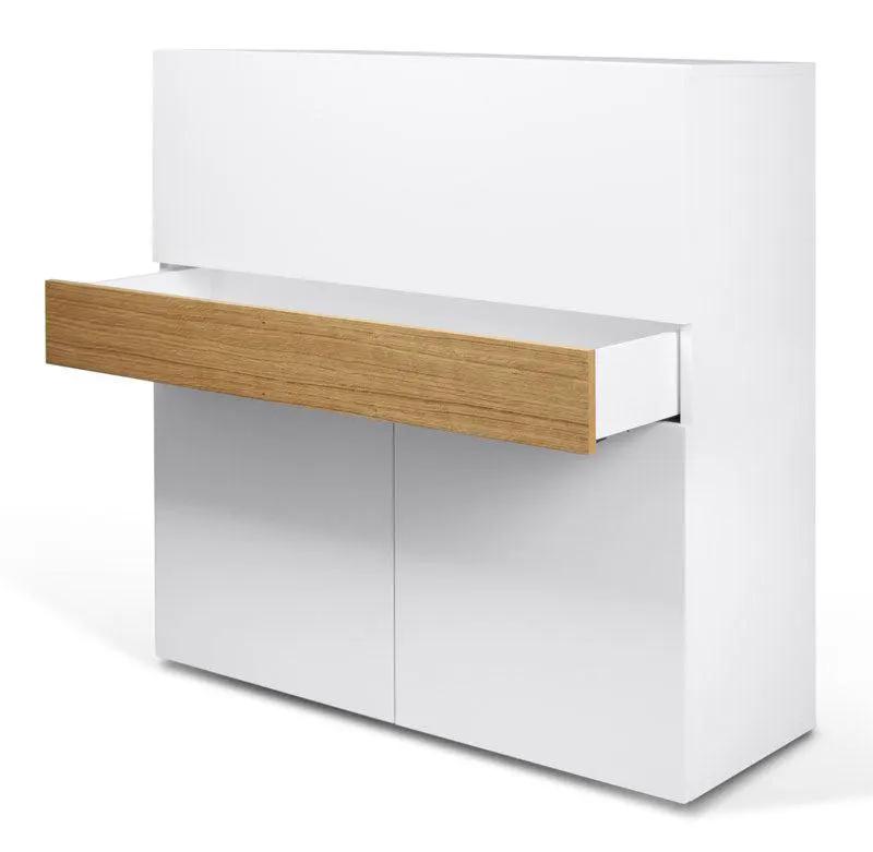 Temahome Focus Workstation - Hvid/Egefinér