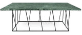 Temahome Helix Sofabord - Grøn marmor, sort stel