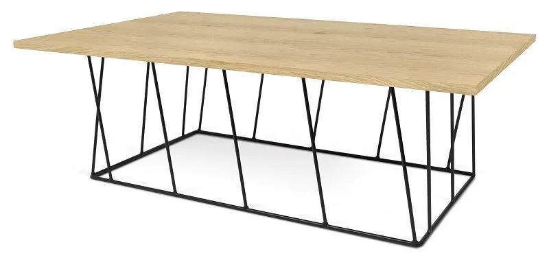 Temahome Helix Sofabord - Lys træ m/sort stel