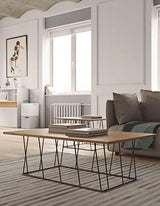Temahome Helix Sofabord - Lys træ m/sort stel