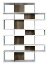 Temahome London Reol - Hvid/Valnød H:220