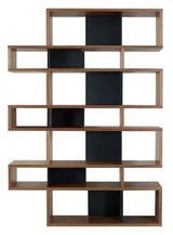 Temahome London Reol - Mørk træ/Sort H:220