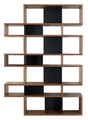 Temahome London Reol - Mørk træ/Sort H:220