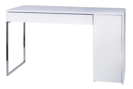 Temahome Prado Skrivebord - Hvid m/krom ben