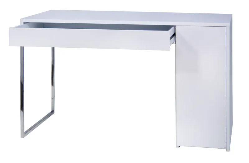 Temahome Prado Skrivebord - Hvid m/krom ben