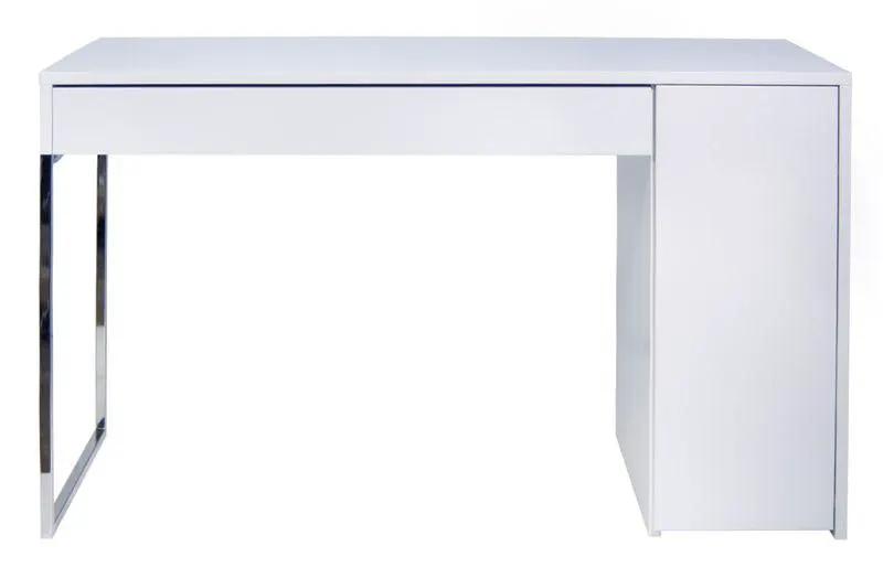 Temahome Prado Skrivebord - Hvid m/krom ben