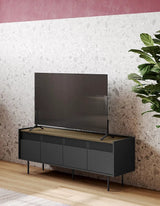 Temahome Radio Tvbord - Valnøddefinér/Sort