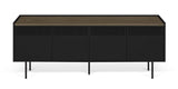 Temahome Radio Tvbord - Valnøddefinér/Sort