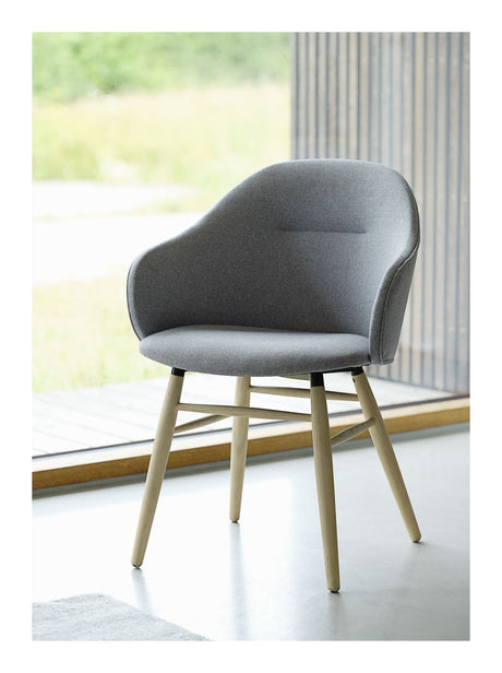 Teno Spisebordsstol m. armlæn, Lysegrå