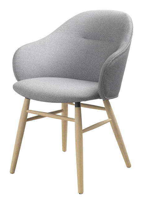 Teno Spisebordsstol m. armlæn, Lysegrå