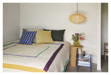 Twist Sengetæppe Firkantet 260x260 Sand/ Flerfarvet - Unoliving.com